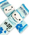 Manjyuu-kun Car Seat Belt Covers (Blue)