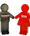 Rare Husband and Wife Couple Coin Bank (Set)