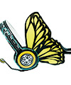 Magnet Yellow Butterfly Earphones