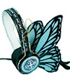Magnet Gray Butterfly Earphones