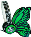 Magnet Green Butterfly Earphones