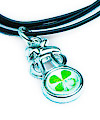 Lucky Clover Necklace - Zodiac version (Aquarius)