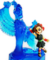 Blue Dragon Kluke and Phoenix Figurine