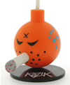 2.5" Mini Kozik Smoking Bomb Series - Orange Bomb