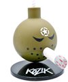 2.5" Mini Kozik Smoking Bomb Series - Two-Tone Green Bomb