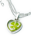 4 Clover Leaf White Gold Plated Necklace - Sweet Heart