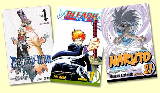 Naruto, Bleach, D.Gray-man Manga and more!