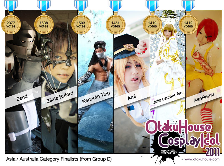 OFFICIAL! Otaku House Cosplay Idol 2011 – Asia / Australia Finalists