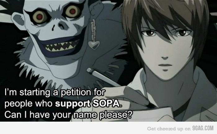 Light from Death Note Rescues us from SOPA