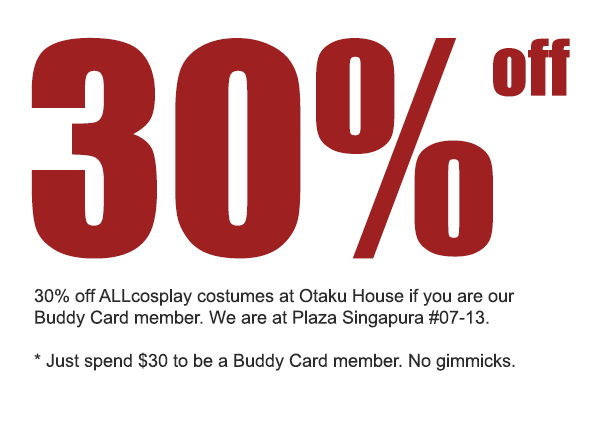 [Extended] 30% Discount Off ALL Cosplay Costumes in Singapore!